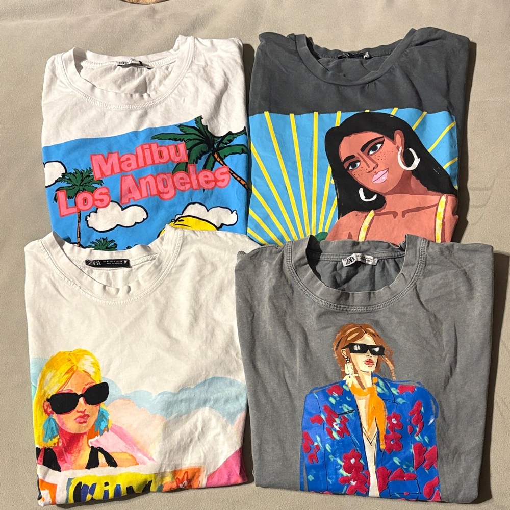 Set of 4 Graphic Tees